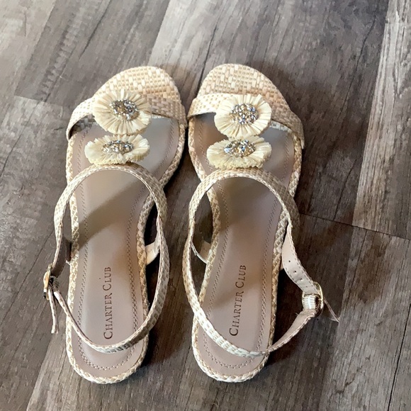 NEW Charter Club Natural Zoeyy Flat Sandal - Picture 6 of 7